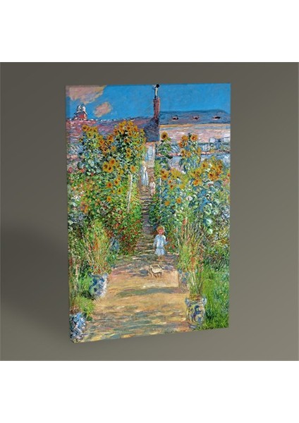 Claude Monet Garden At Vétheuil Tablo 30 x 20