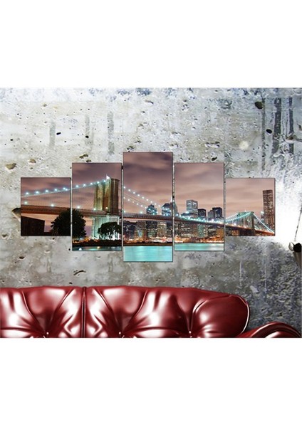 - Kp-20 5 Parçalı Canvas Tablo - 123X56cm