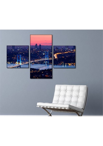 - Ku-23 3 Parçalı Canvas Tablo - 80X50cm