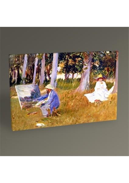 John Singer Sargent Claude Monet Painting-Tablo 45X30
