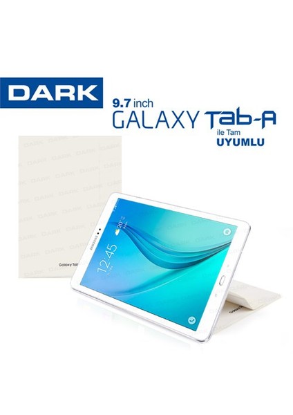 Samsung Tab A T550 9.7" Beyaz Stand ve Kılıf (DK-AC-SMK9762WH)