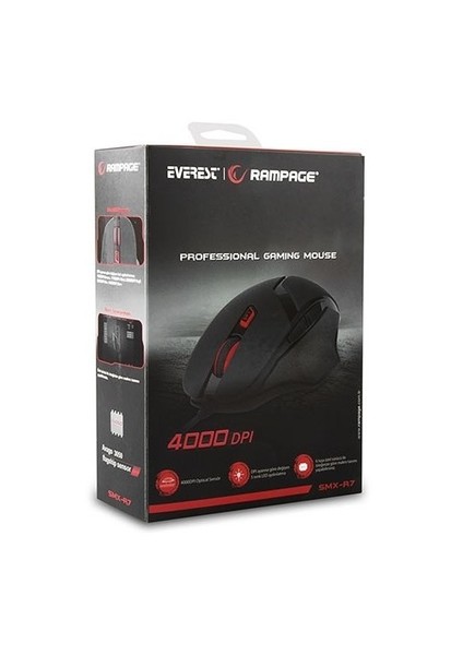 SMX-R7 Siyah 4000 Dpi Oyuncu Mouse