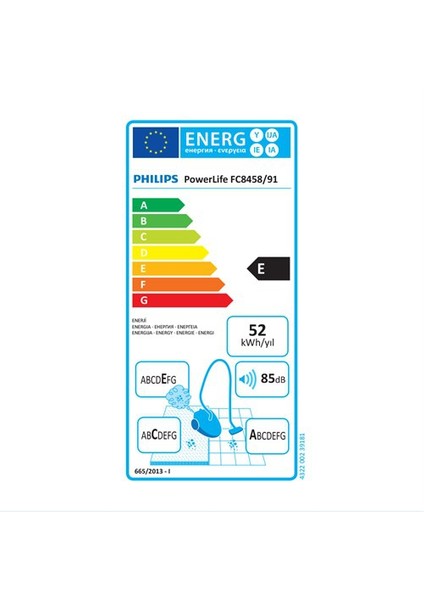 PowerLife FC8458/91 1500 Watt Toz Torbalı Elektrikli Süpürge