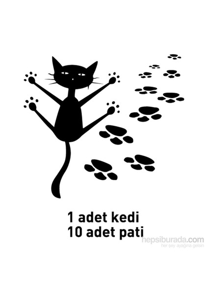 Kedi Kadife Duvar Sticker