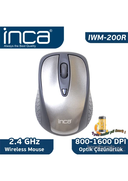 IWM-200R 2.4GHZ Wireless Ergonomik Nano Alıcılı Mouse