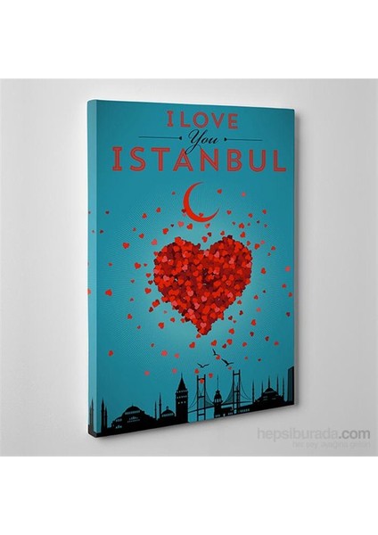 Love Istanbul Kanvas Tablo