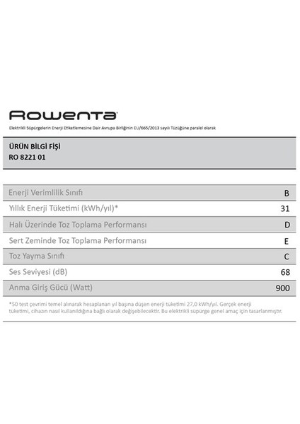 RO8221 Silence Force Extreme Cyclonic 900 W Elektrikli Süpürge