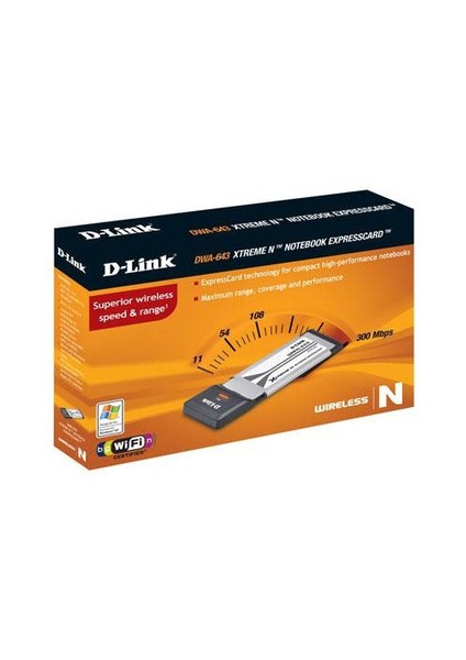 D-Lınk Dwa-643 802.11G/B/N 300Mbps, Notebook Expresscard Adaptor