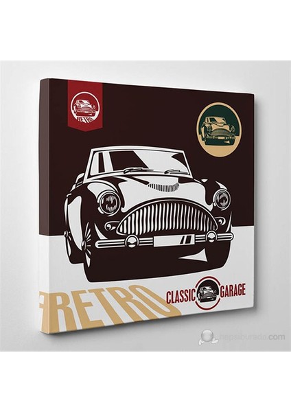 - Klasik Garaj Canvas Tablo - 60X60cm