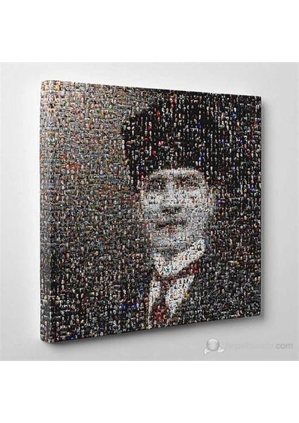 - Atatürk Mozaik Iı Canvas Tablo - 60X60cm