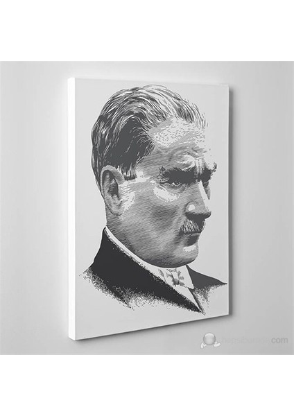 - Kemal Atatürk Canvas Tablo - 75X50cm