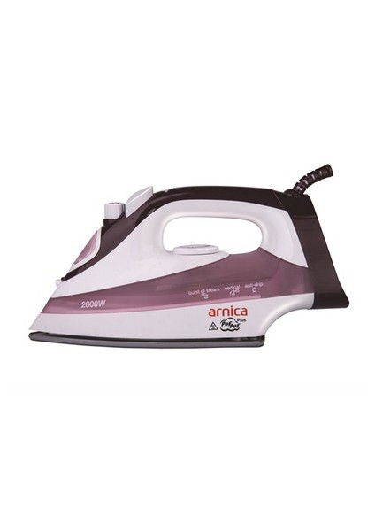 Puf Puf Plus 2000W Enamel Tabanlı Buharlı Ütü - Pembe