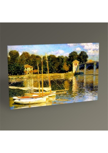 Claude Monet Argenteuil'de Köprü Tablo 45X30