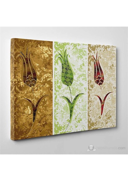 - Ottoman Tulip Canvas Tablo - 75X50cm