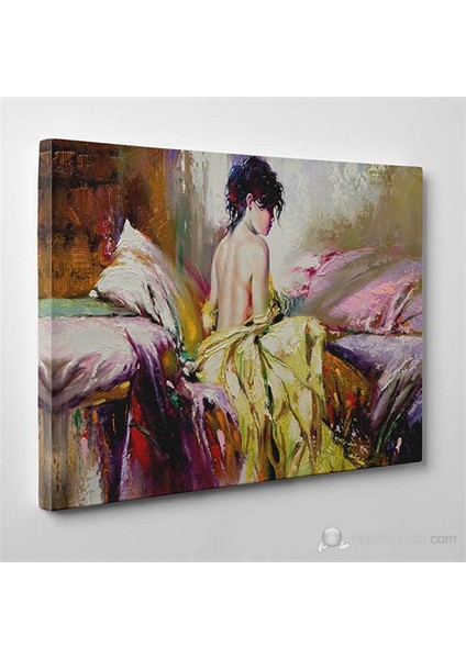 - Women Alone Canvas Tablo - 75X50cm