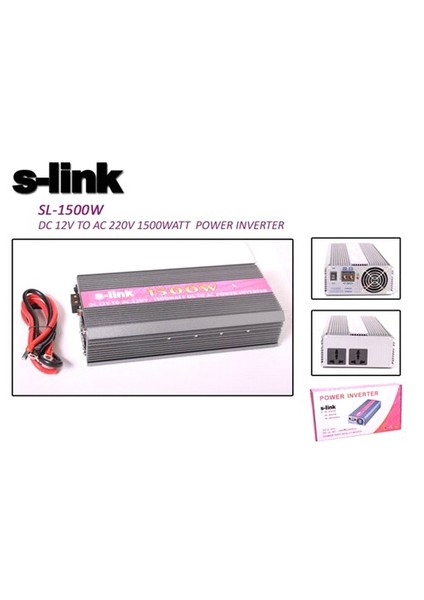 Sl-1500W 1500W Dc12v-Ac230v İnverter