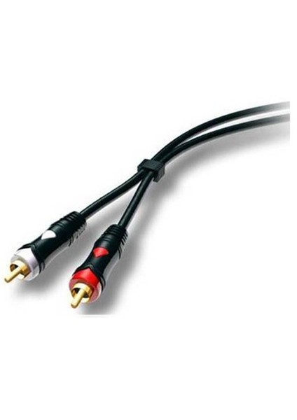 2 X Pvc Rca - 2 X Pvc Rca Kompozit Lale Jak Audio Kablosu 24K Gold Prestij Serisi 5 Metre (85069)