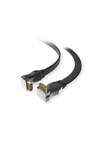 90 ° Hdmi - 90 ° Hdmi Kablo Metal Hood (24K Gold) V1.3B Platinum Serisi 2 Metre (97135)