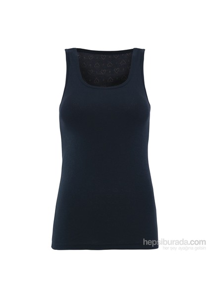 1266 BAYAN SİYAH KALIN ASKI THERMAL ATLET