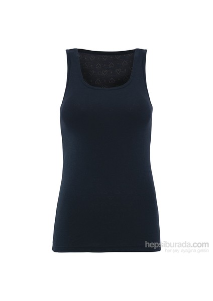 1266 BAYAN SİYAH KALIN ASKI THERMAL ATLET