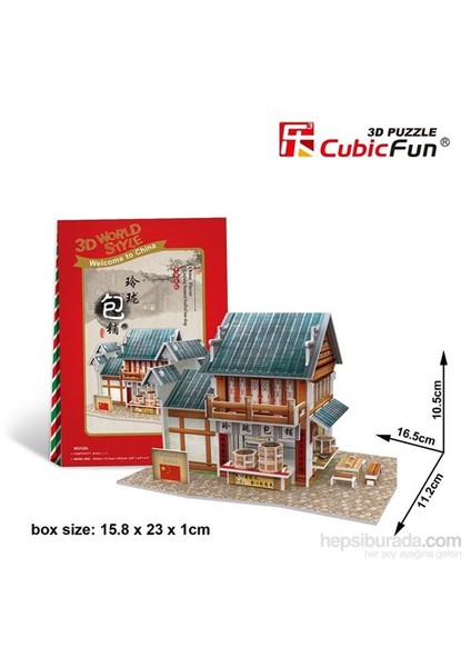 Cubic Fun 3D 39 Parça Maket Chinese Linglong Steamed Stuffed Bun Shop