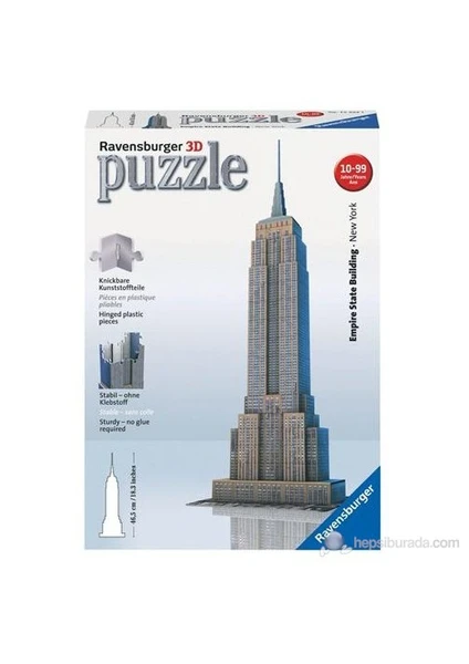 3 Boyutlu 216 Parçalı Plastik Puzzle Empire State Binası-125531