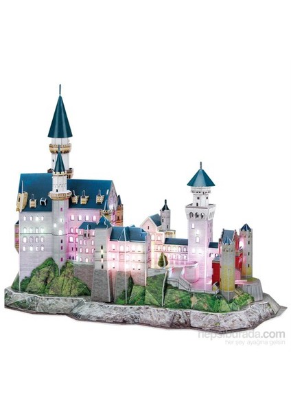 Cubic Fun 128 Parça Neuschwanstein Şatosu Puzle (Led Işıklı)