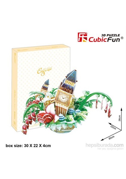 3D 74 Parça Puzzle Cityscape - London modelleri