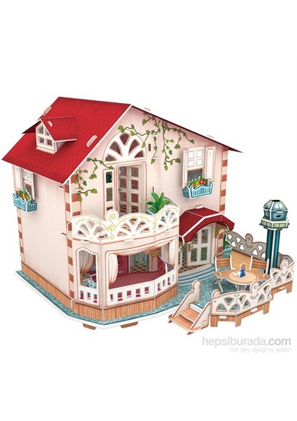 Cubic Fun 3D 114 Parça Puzzle Holiday Bungalow Dollhouse