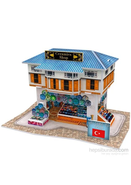 Cubic Fun Türk Seramik Mağazası (3 Boyutlu 25 Parça Puzzle)