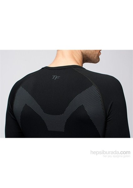 Thermoform Erkek Termal Seamless Sweatshirt Siyah Erkek İç Giyim HZT14001