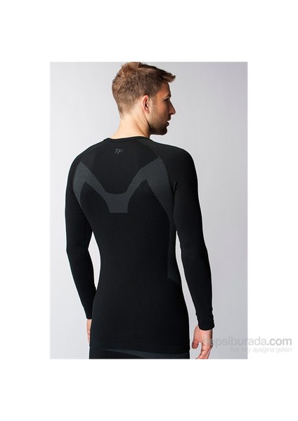 Thermoform Erkek Termal Seamless Sweatshirt Siyah Erkek İç Giyim HZT14001