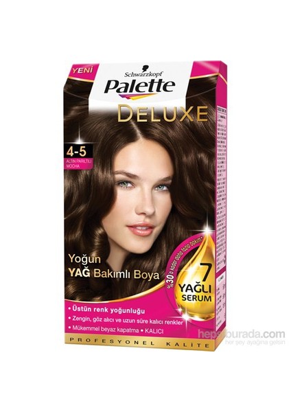 Deluxe 4.5 Altın Parıltılı Mocha Saç Boyası