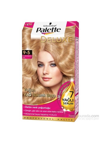 Deluxe 9.5 Altın Parıltılı Bal Saç Boyası