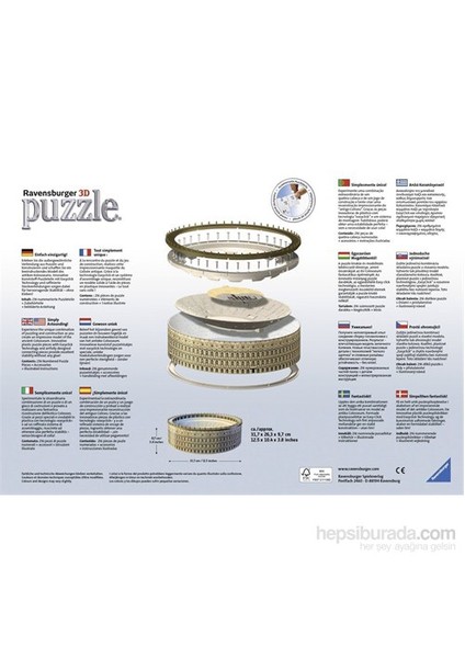 3 Boyutlu Plastik Puzzle Kolezyum-125784