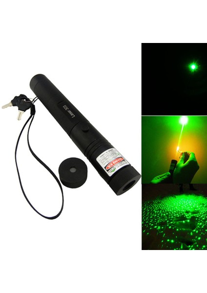 CSI- 303 Kibrit Yakabilen 300Mw +Anahtar Emniyetli Yeşil Lazer Pointer