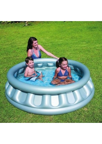 Bestway 51080 Metalik Şişme Havuz Büyük Boy Pompalı