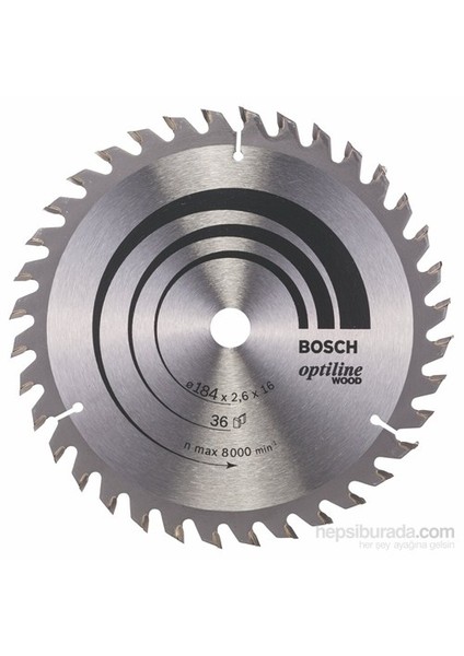 - Optiline Serisi Ahşap İçin Daire Testere Bıçağı - 184 X 16 X 2,6 Mm, 36 Diş fiyatları