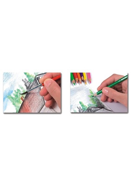 Aquarel Boya Kalemi Kalemtraş + Fırça 12'li
