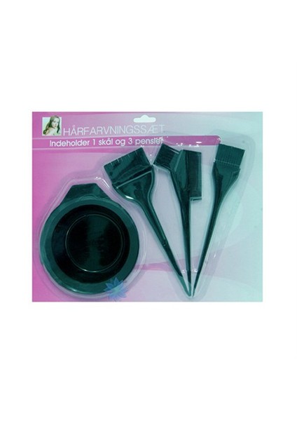 Saç Boyama Seti Fırçalar Ve Boya Tası Set