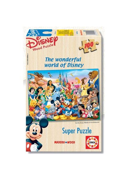 100 Parça Ahşap Puzzle Wonderful World of Disney