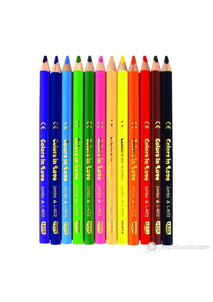 Lets L-4012 Kuru Boya 12 Renk Tam Boy Jumbo modelleri