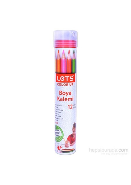 Lets L-4212 Kuru Boya 12 Renk Tam Boy Metal Tüp