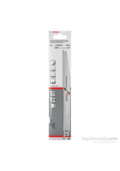 - Progressor Serisi Ahşap İçin Tilki Kuyruğu Bıçağı S 2345 X - 5'Li Paket