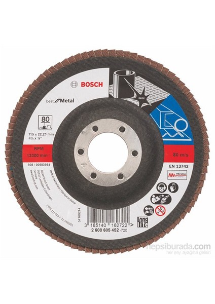 - Flap Zımpara Diski - 115 Mm, 22,23 Mm, 80 Kum modelleri