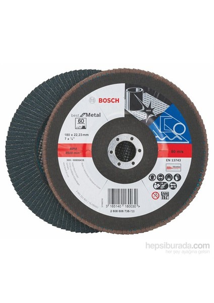 - Flap Zımpara Diski - 180 Mm, 22,23 Mm, 60 Kum fiyatları