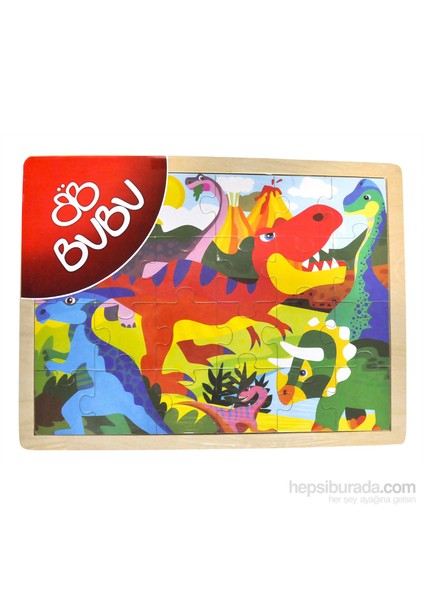 Ahşap Puzzle 40X30cm 24 Parçalı Bubu-Ap0001