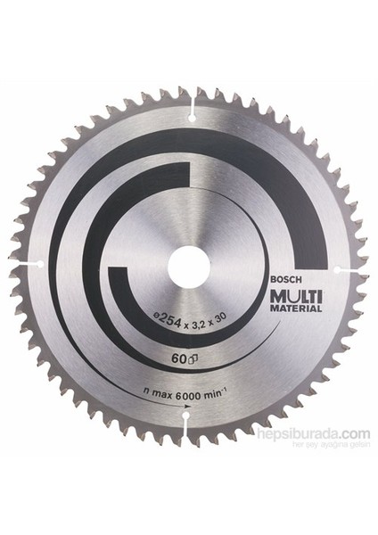 - Çoklu Malzeme İçin Daire Testere Bıçağı - 254 X 30 X 3,2 Mm, 60 Diş