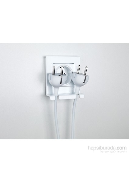 Günsan Eqona Pratik Beyaz Fiş Tutucu Topraklı Priz