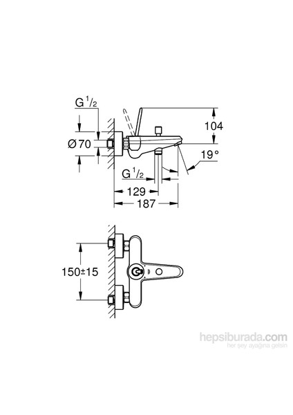Eurodisc Joy Tek Kumandalı Banyo Bataryası - 23431LS0